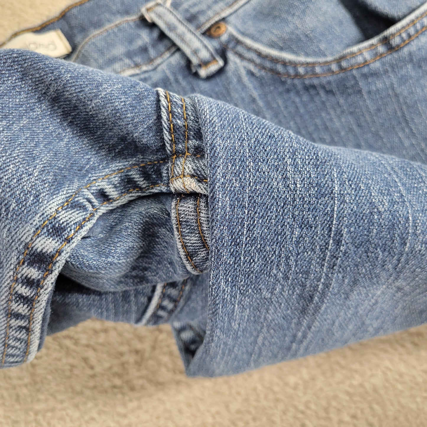 Riders by Lee Women Petite 18P Dark Blue Jeans Relaxed Fit 5-Pocket SL33E