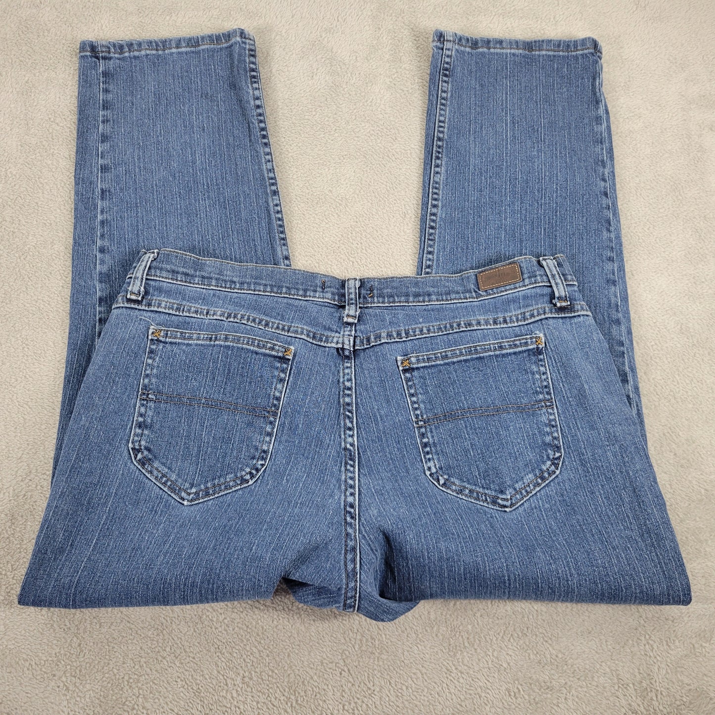 Riders by Lee Women Petite 18P Dark Blue Jeans Relaxed Fit 5-Pocket SL33E