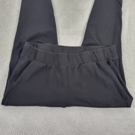 Torrid Womens Plus Size 2X Black Capri Leggings Pockets Elastic Waist BLA169E