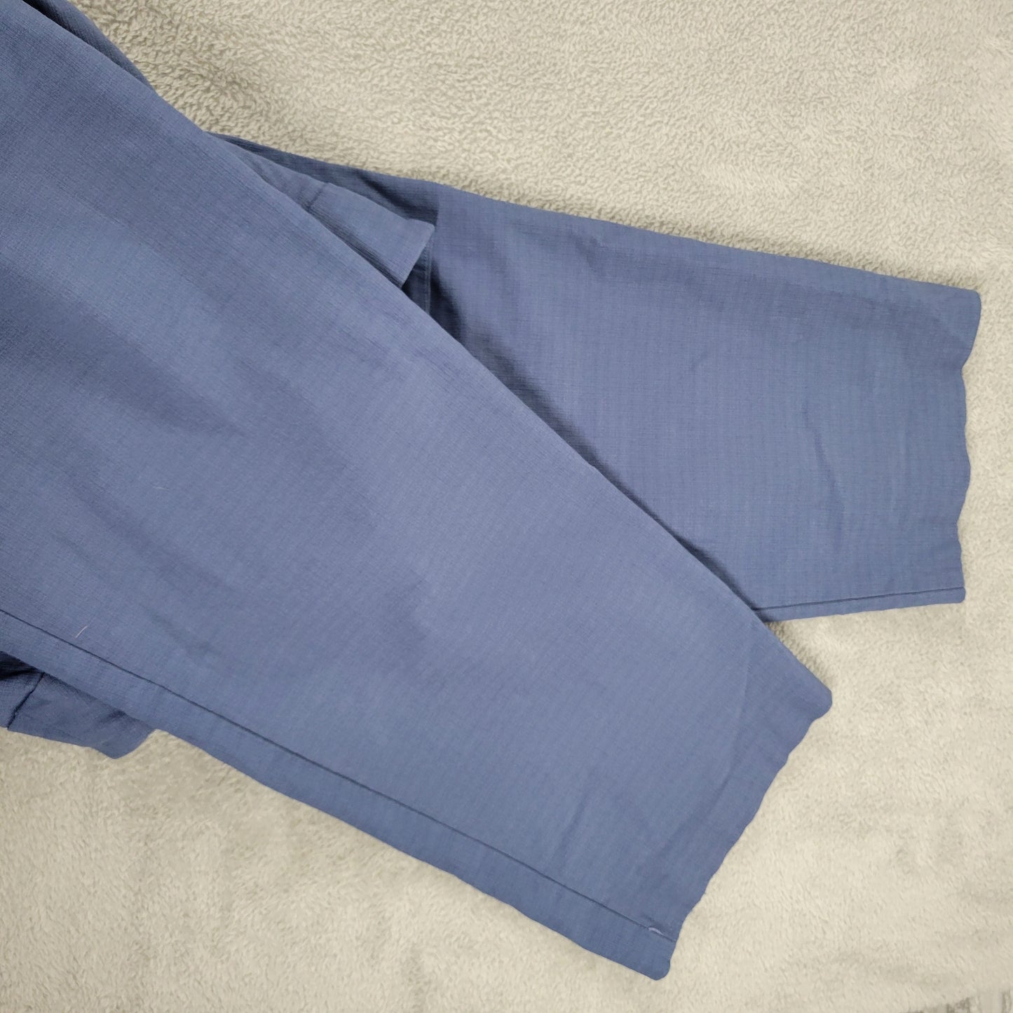 Avenue Womens Plus Size 22 Blue Cropped Pants Straight Leg Elastic Waist BLU66E