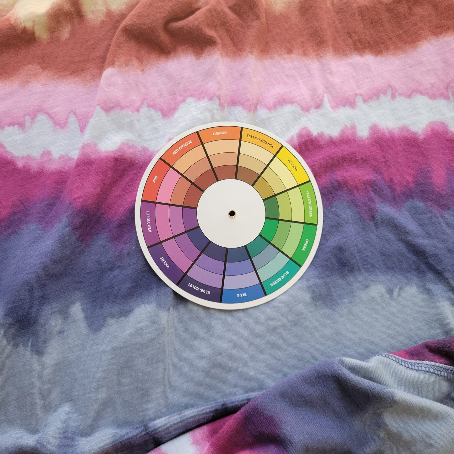 Westbound Women XL Blue Purple Tie Dye V-Neck Tee Short Sleeve Casual TIE30E