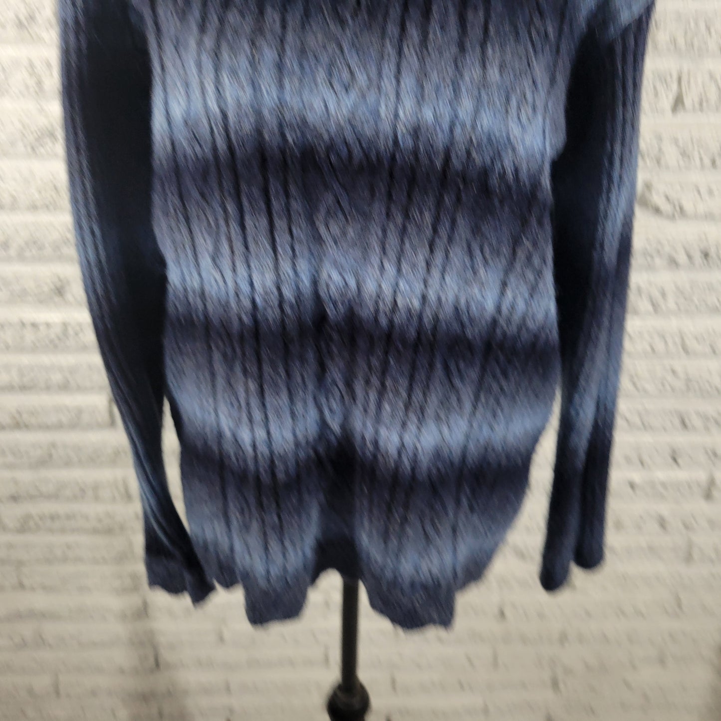Alfred Dunner Plus 1X Blue Cable Knit Sweater Crew Neck Long Sleeve SWE34E