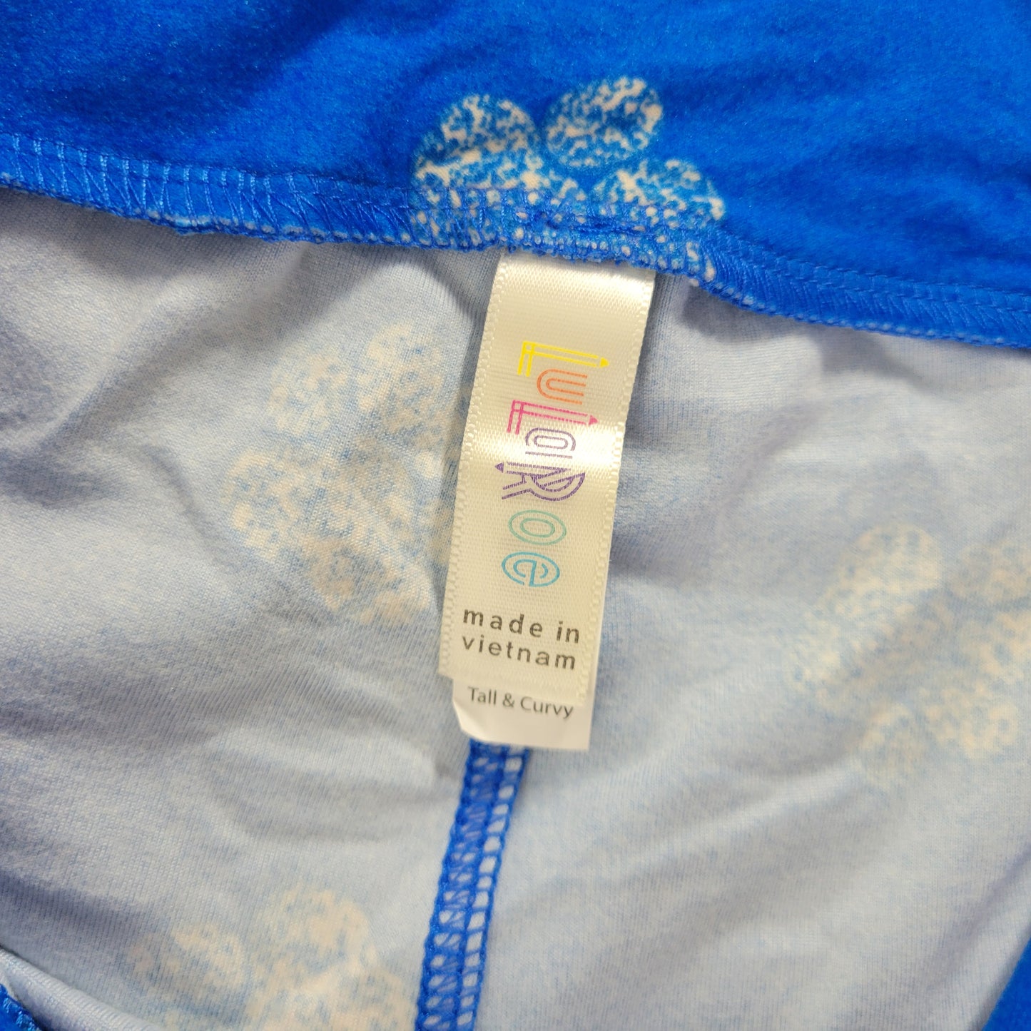 LuLaRoe TC Leggings Tall Curvy Dog Paw Prints Blue Yoga Pants 12-18 Yoga BLU263E