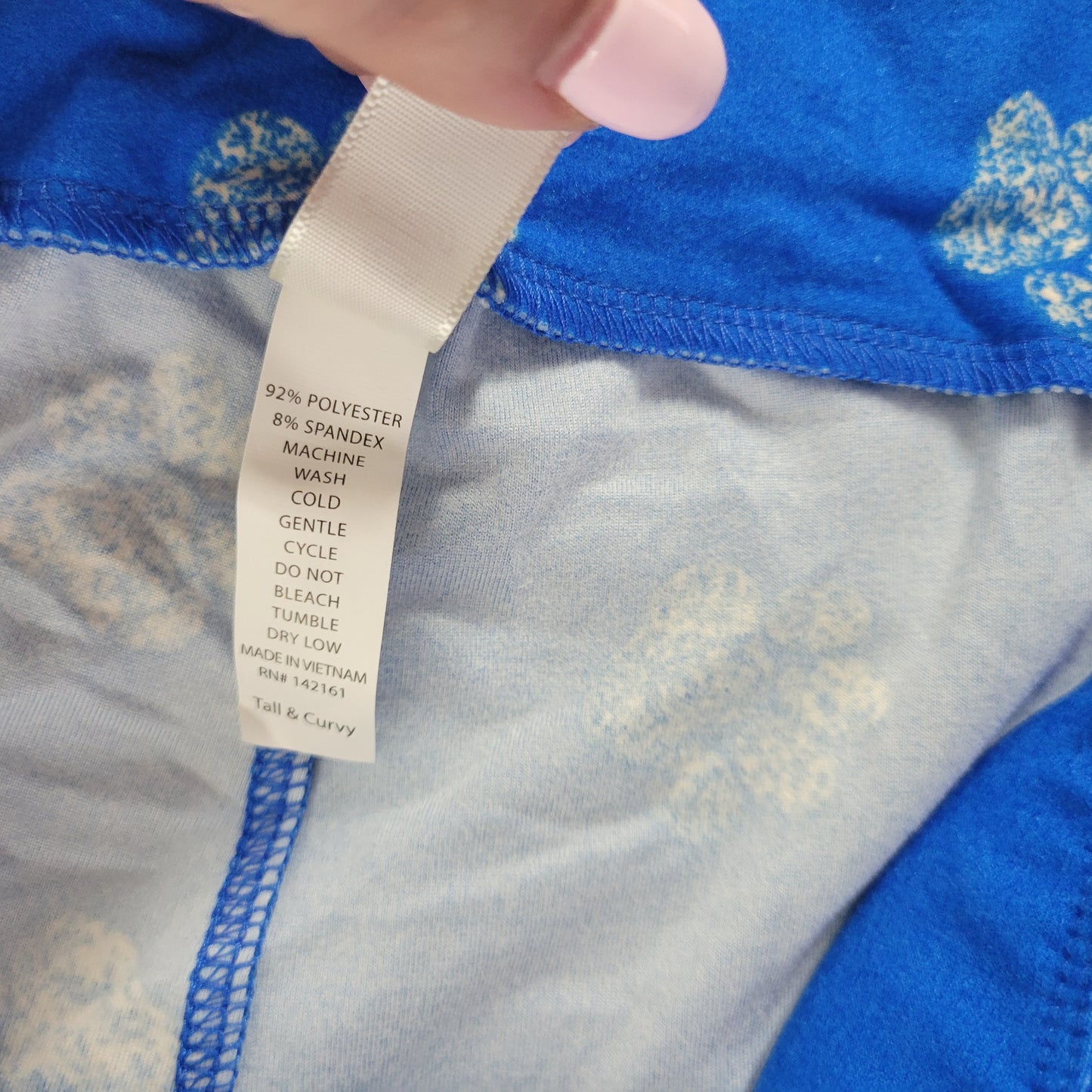 LuLaRoe TC Leggings Tall Curvy Dog Paw Prints Blue Yoga Pants 12-18 Yoga BLU263E