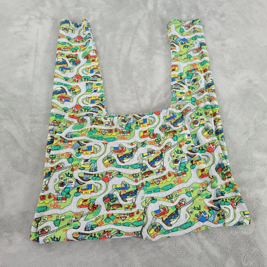 LuLaRoe TC Leggings Tall Curvy Road Street Map Town Square Pants NOV136E
