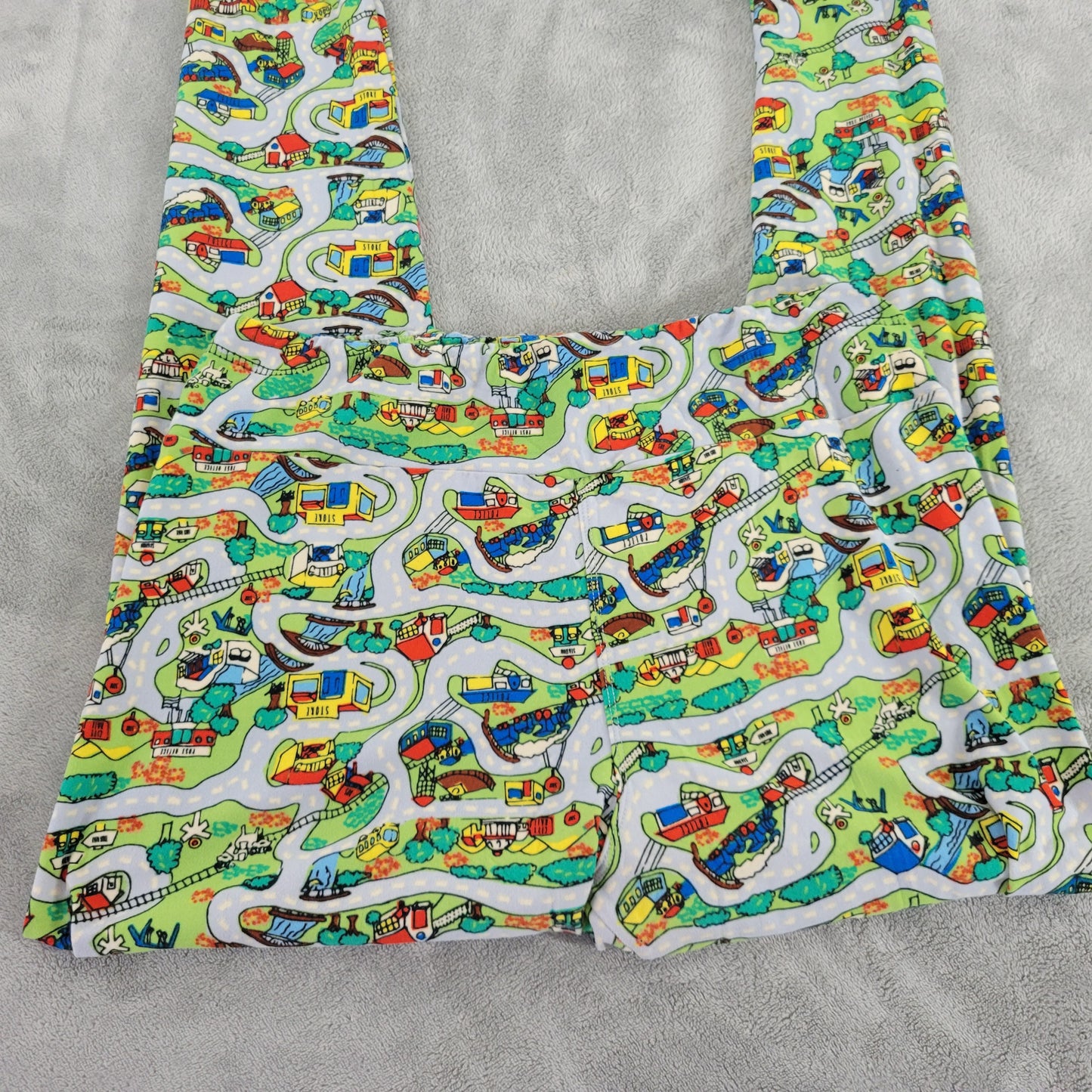 LuLaRoe TC Leggings Tall Curvy Road Street Map Town Square Pants NOV136E