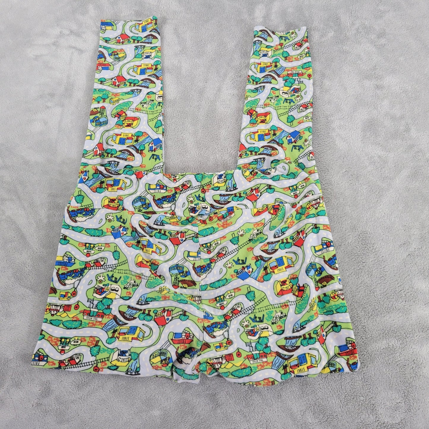 LuLaRoe TC Leggings Tall Curvy Road Street Map Town Square Pants NOV136E