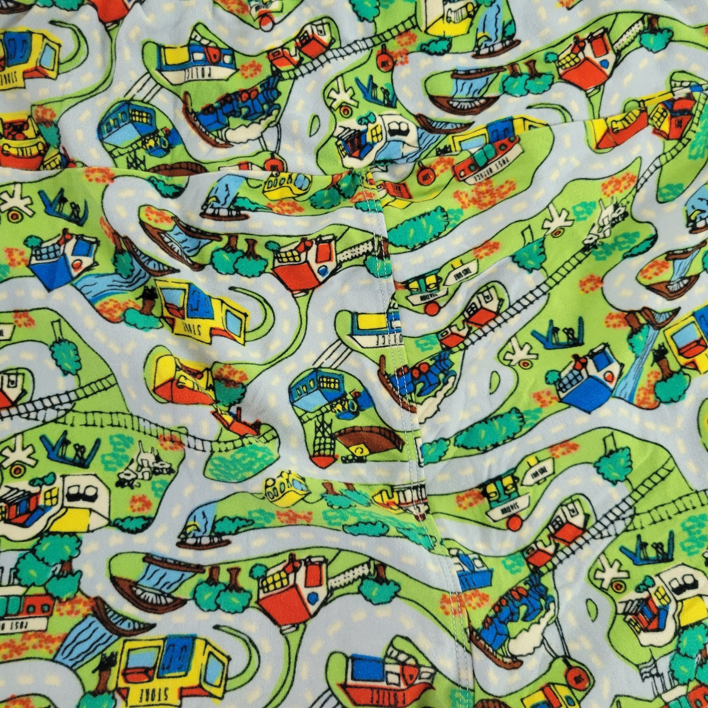 LuLaRoe TC Leggings Tall Curvy Road Street Map Town Square Pants NOV136E