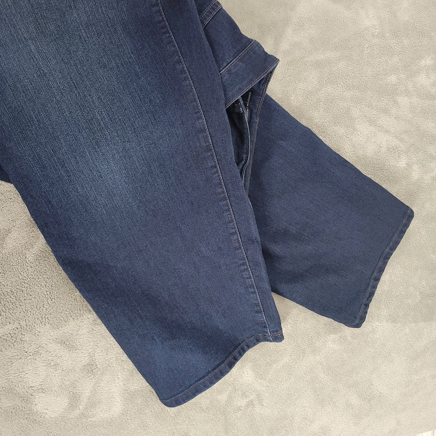 Charter Club Lexington Womens 22WS Dark Wash Straight Leg Jeans Elastic SL83E