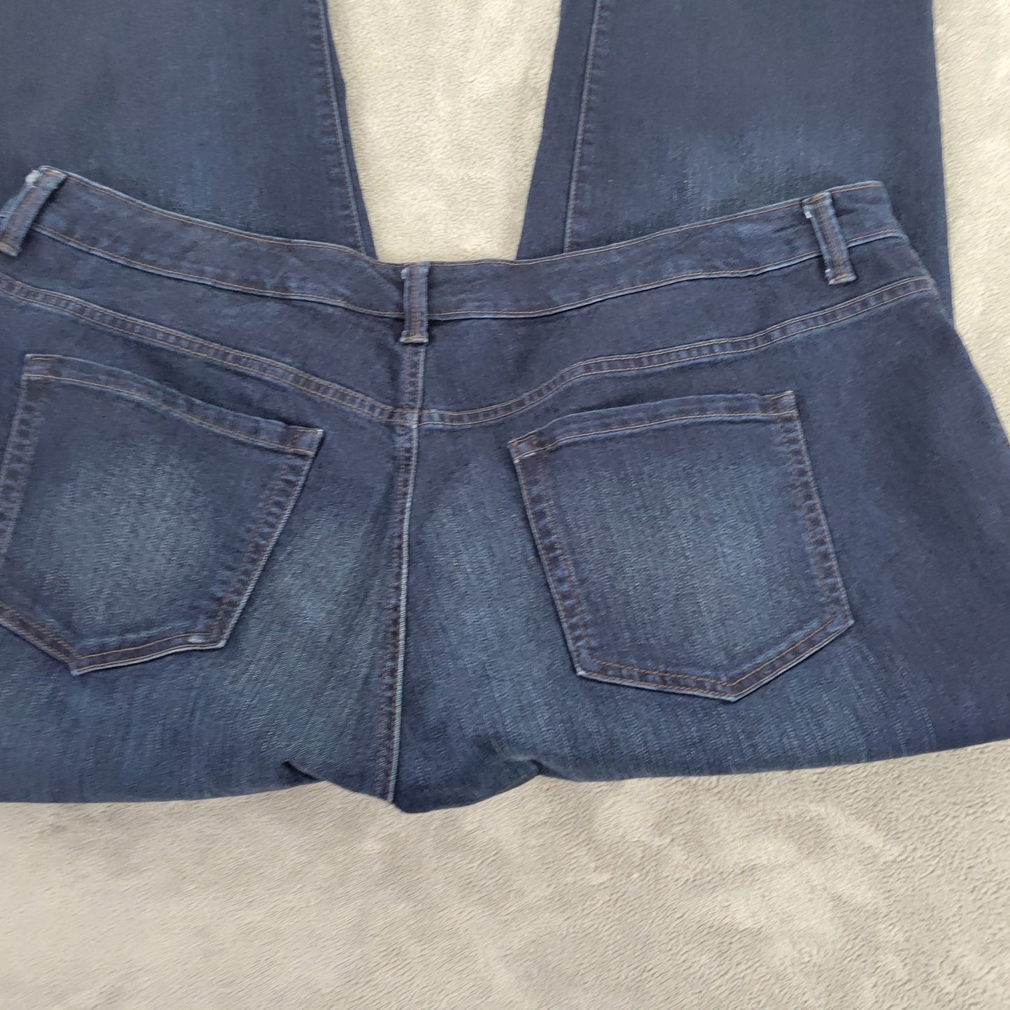 Charter Club Lexington Womens 22WS Dark Wash Straight Leg Jeans Elastic SL83E