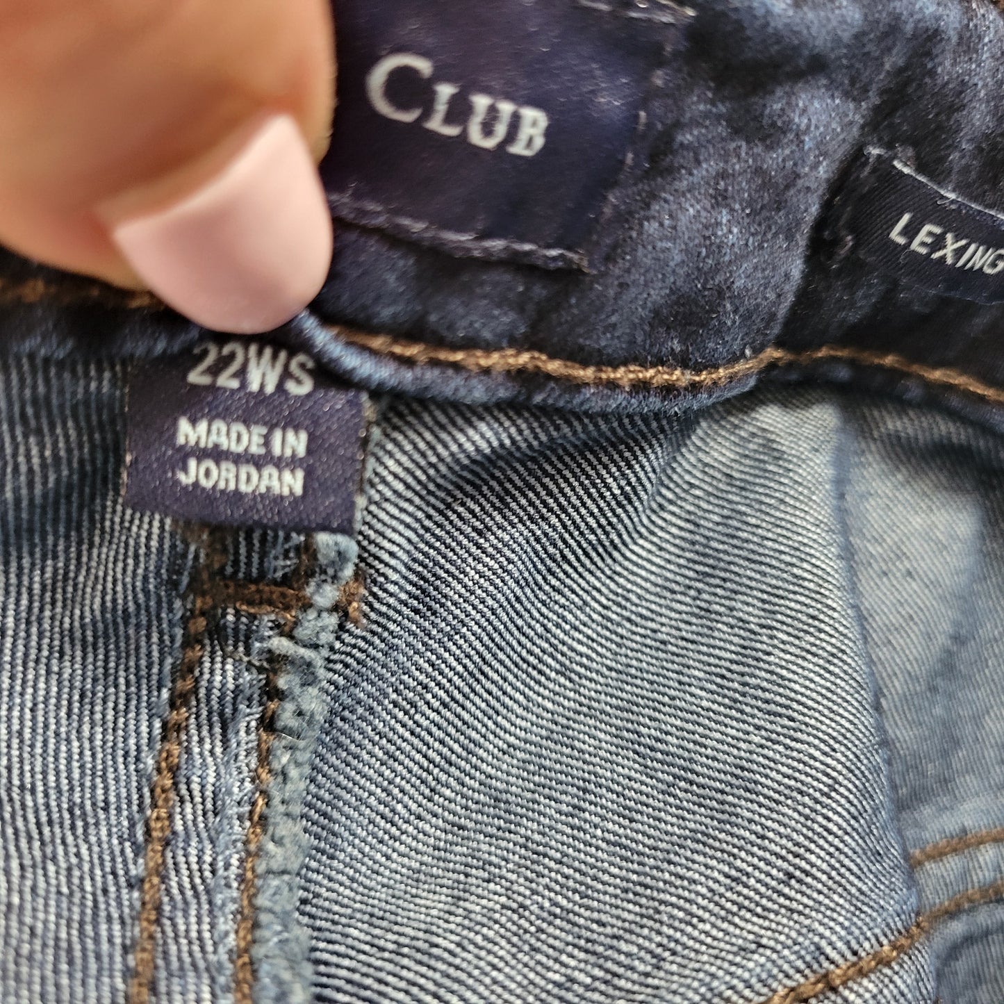 Charter Club Lexington Womens 22WS Dark Wash Straight Leg Jeans Elastic SL83E