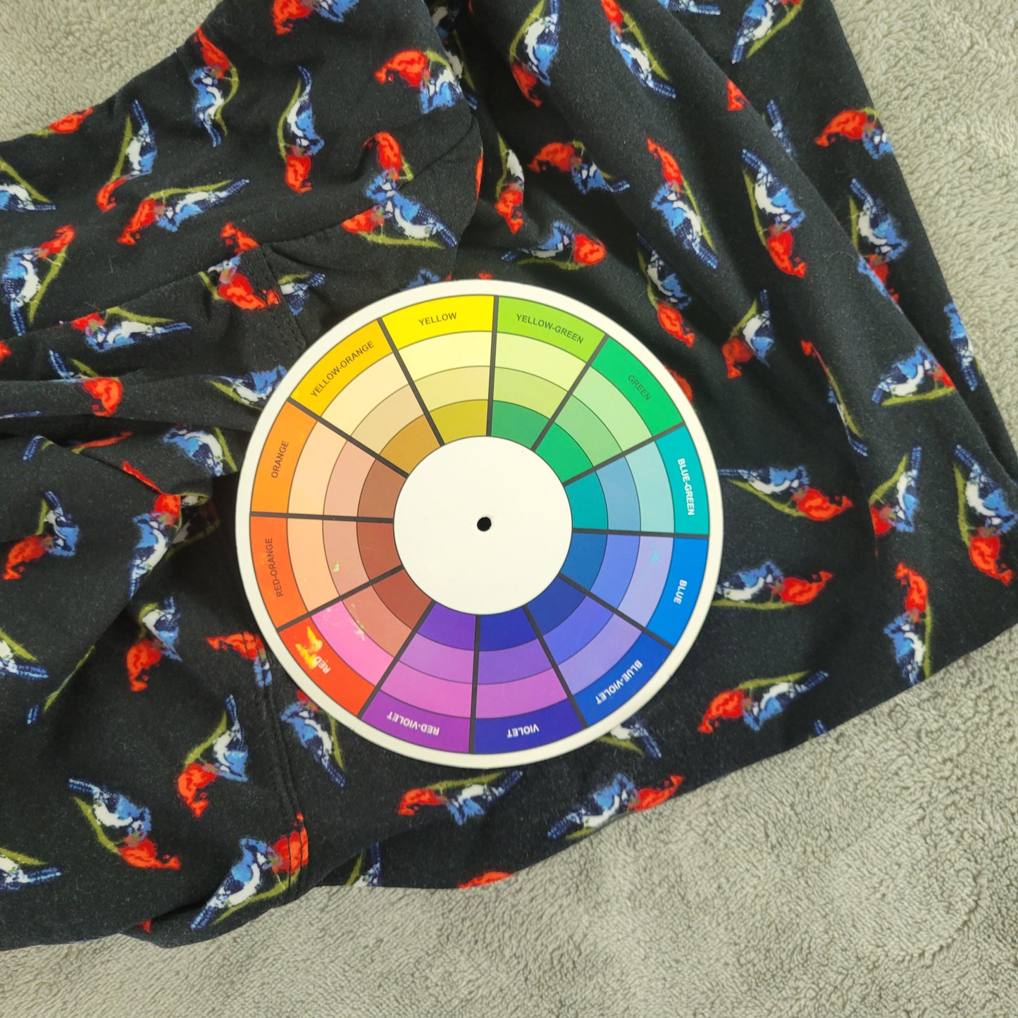 LuLaRoe TC Leggings Tall Curvy Cardinal Blue Jay Birds Pants Yoga 12-18 NOV123E