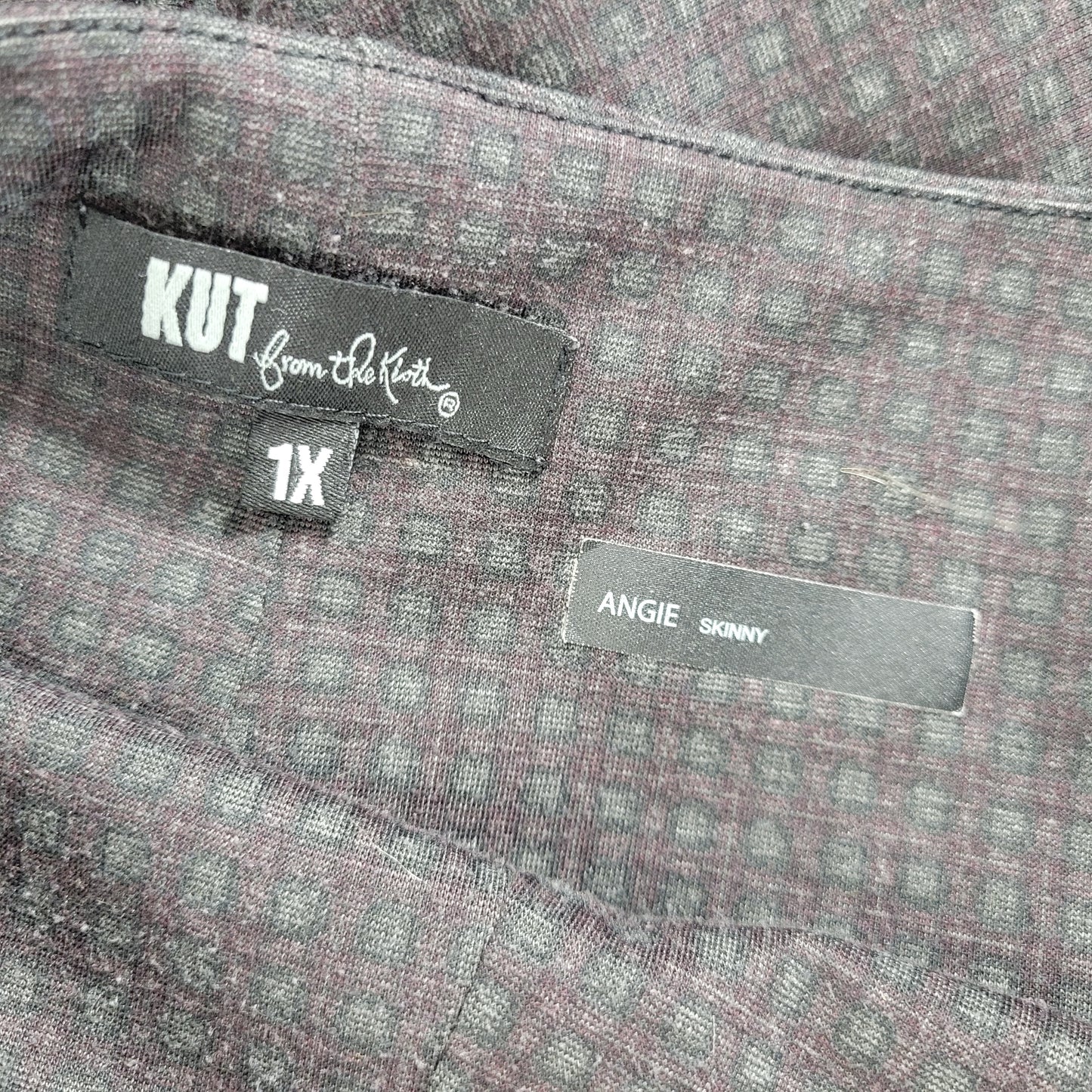 Kut from the Kloth Angie Womens 1X Plaid Skinny Pants Elastic Waist PLA63E