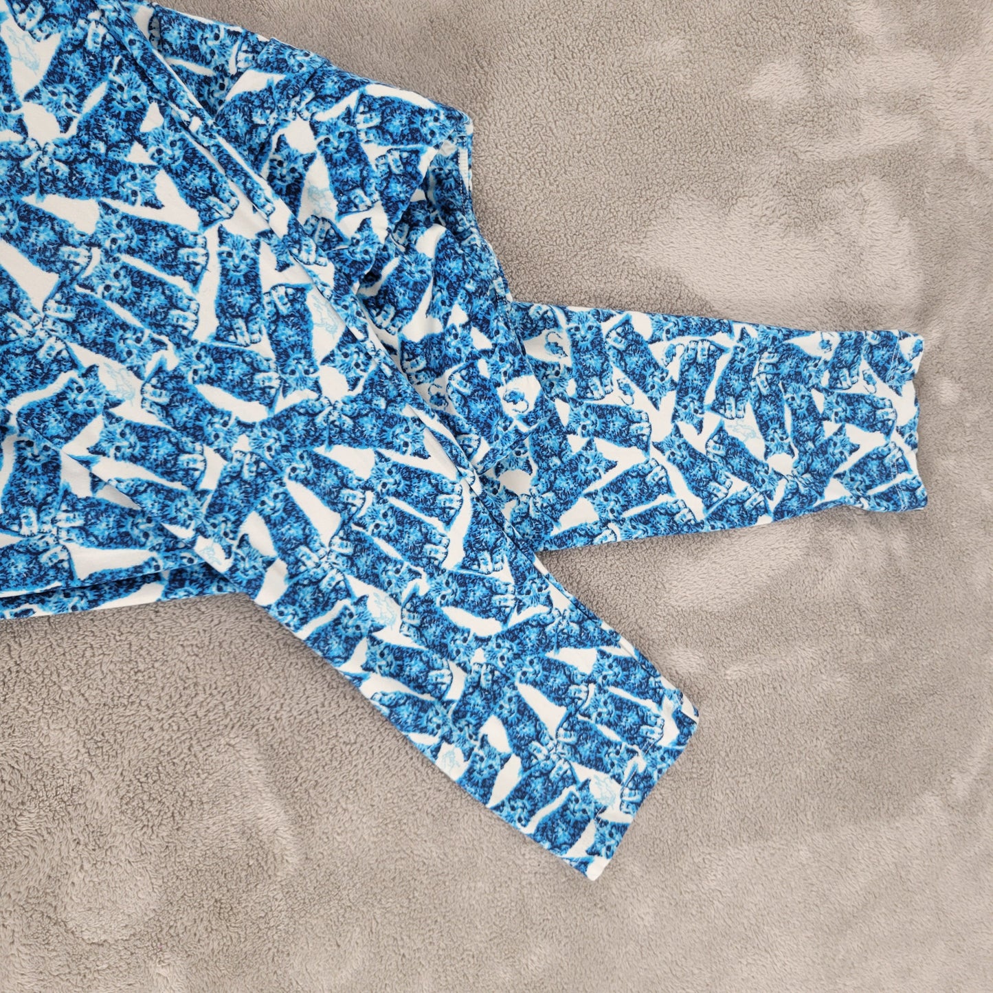 LuLaRoe TC Leggings Tall Curvy Cats Meow Kittens Blue Pants 12-18 28.5" BLU256E