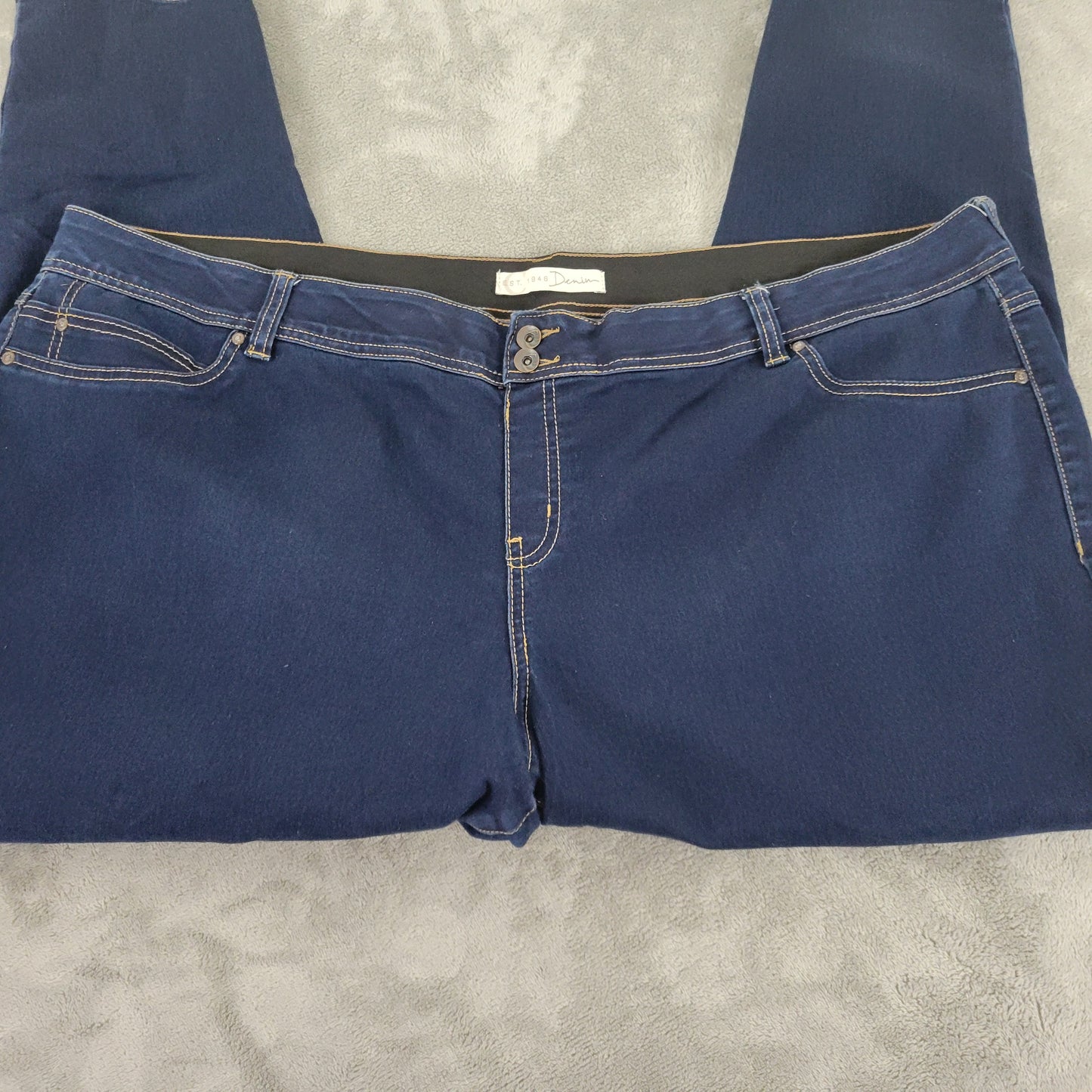 Cato Womens Plus Size 26W Dark Wash Jeans Elastic Waist Stretch Pockets SL65E