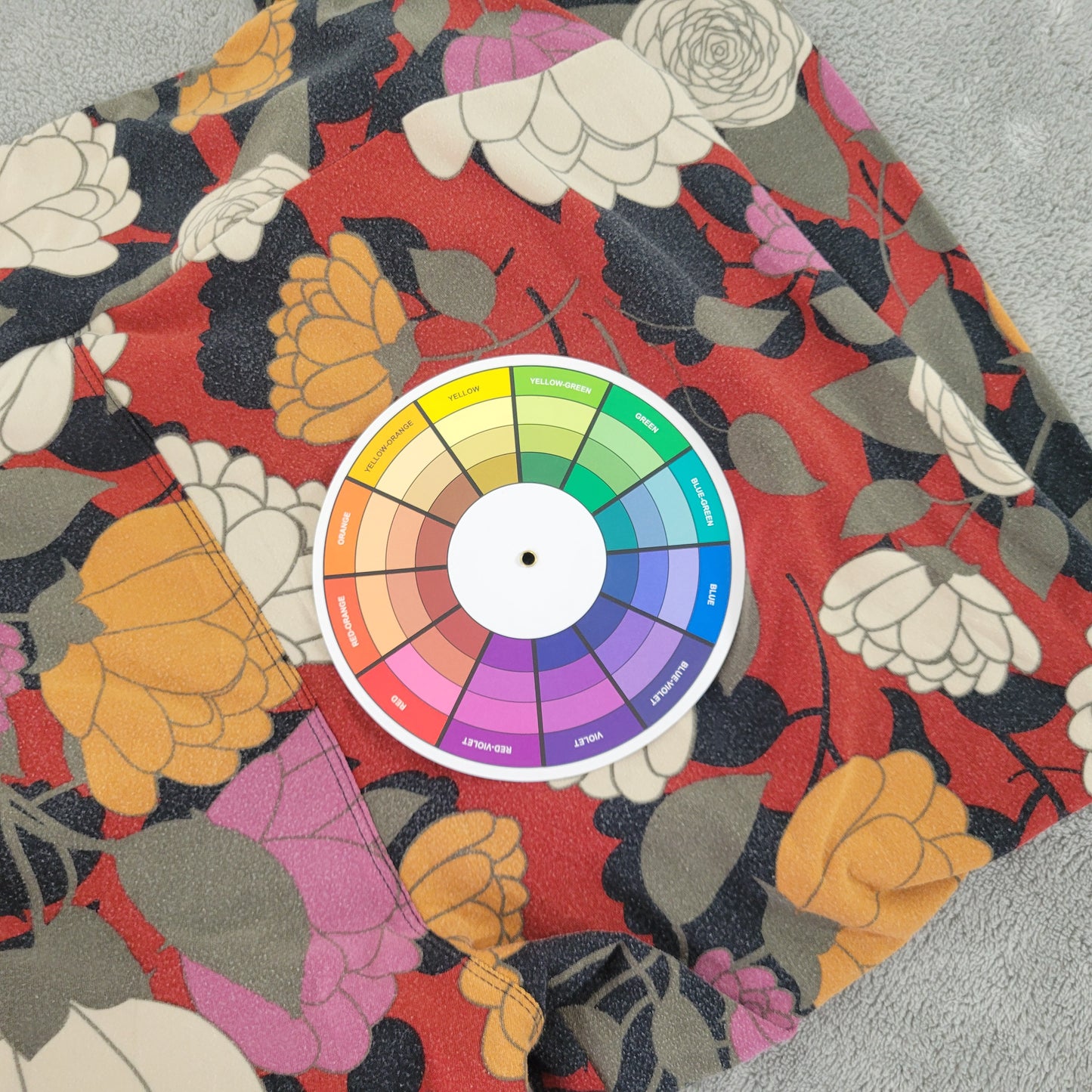 LuLaRoe TC Tall Curvy Leggings Retro Vintage Floral Peony Jogger Pants FLO28E