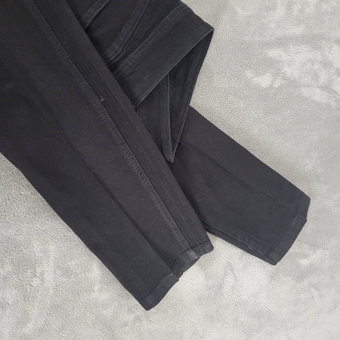 Ashley Stewart Fearless Womens 18 Tall Black Skinny Jeans Stretch Denim SKI14E