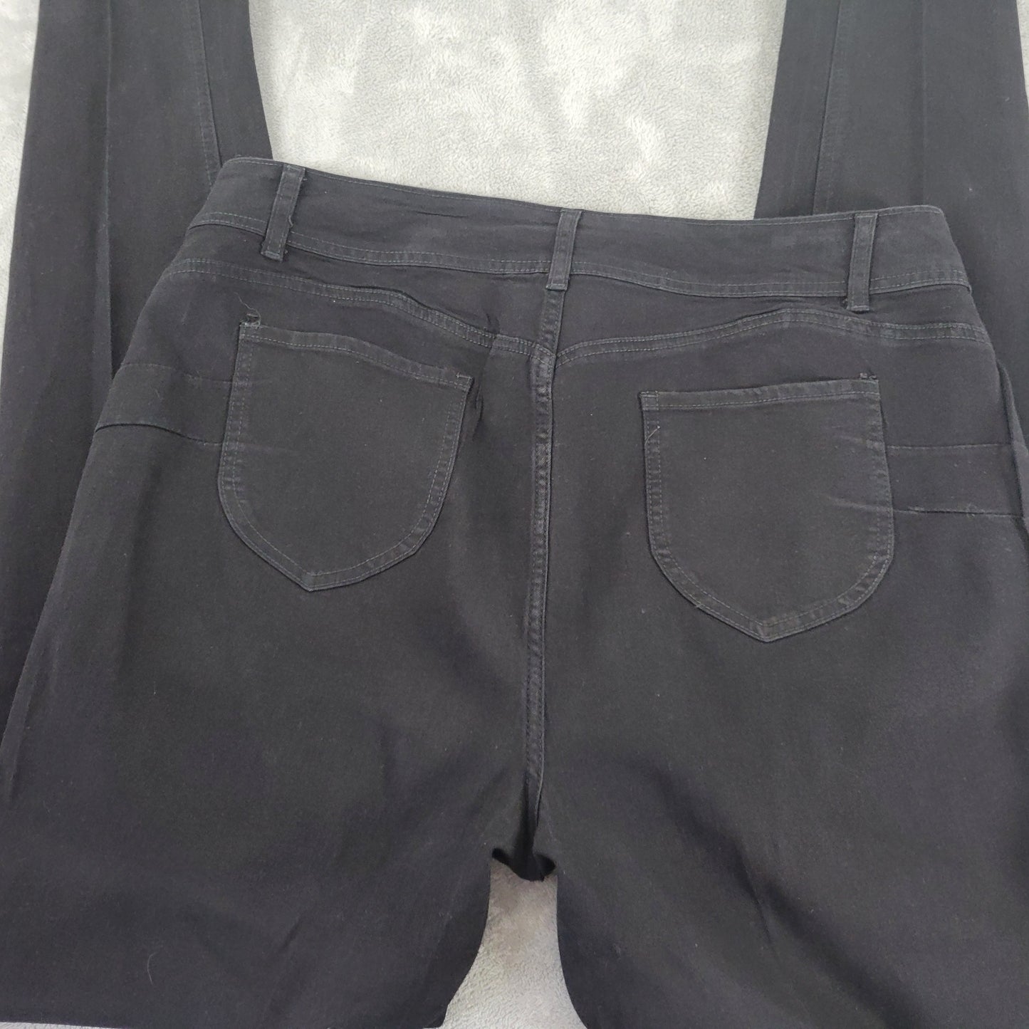 Ashley Stewart Fearless Womens 18 Tall Black Skinny Jeans Stretch Denim SKI14E
