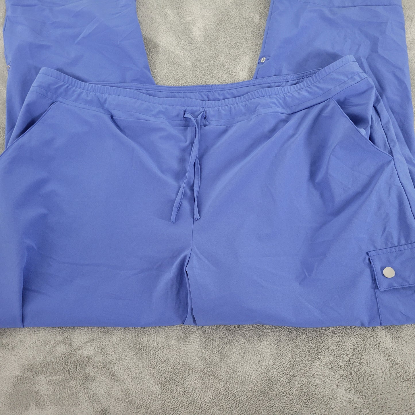 Chicos Zenergy Womens Plus 20 Blue Cropped Capri Pants Adjustable Length BLU87E