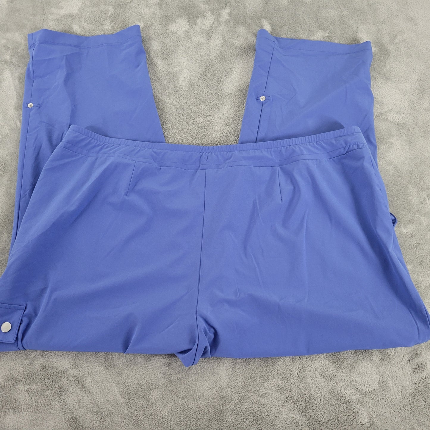 Chicos Zenergy Womens Plus 20 Blue Cropped Capri Pants Adjustable Length BLU87E