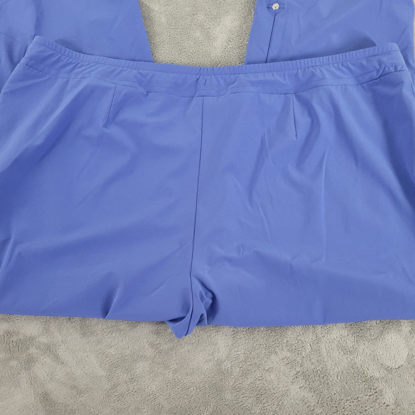 Chicos Zenergy Womens Plus 20 Blue Cropped Capri Pants Adjustable Length BLU87E