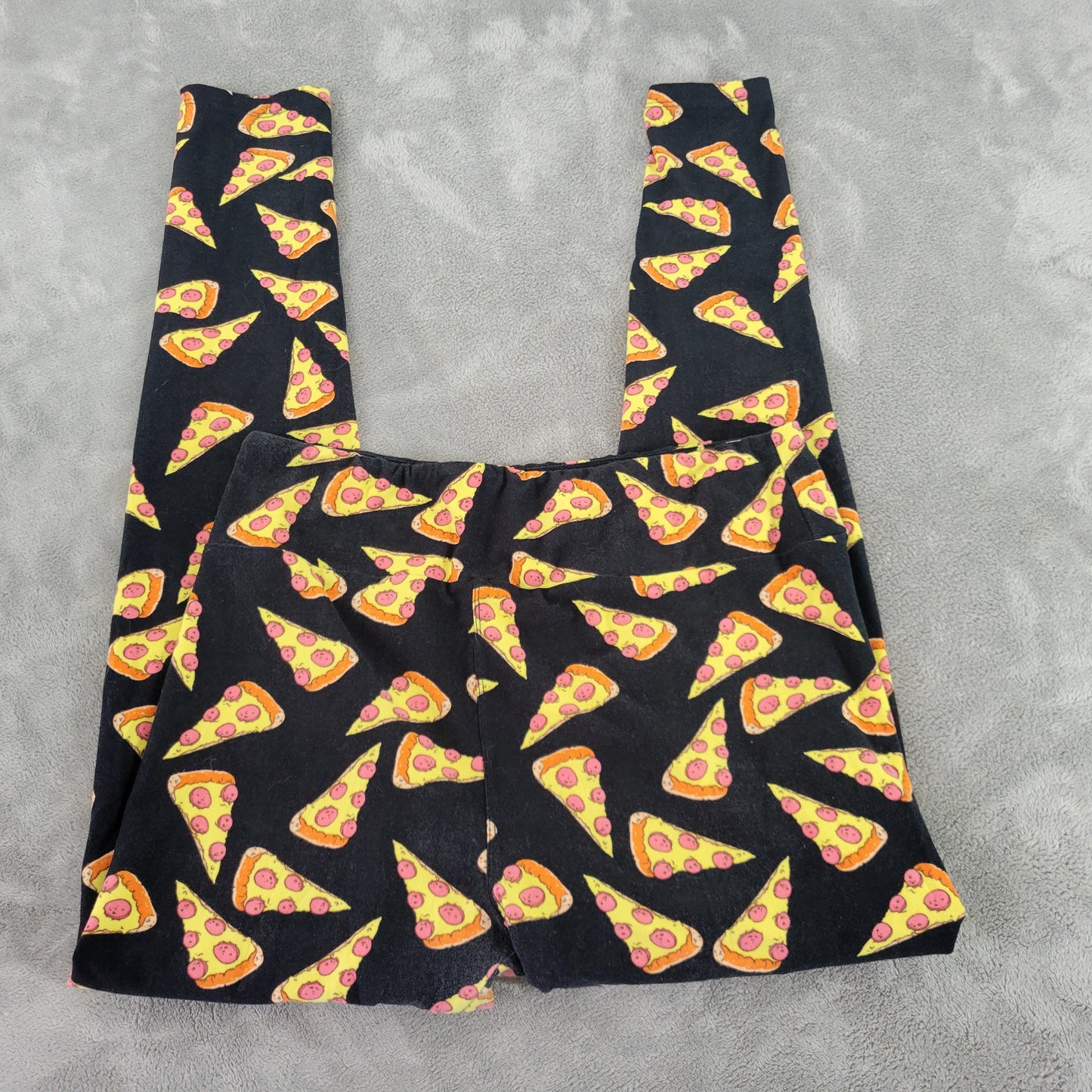 LuLaRoe TC Leggings Tall Curvy Pepperoni Pizza Party Food Pants 12-18 NOV122XE