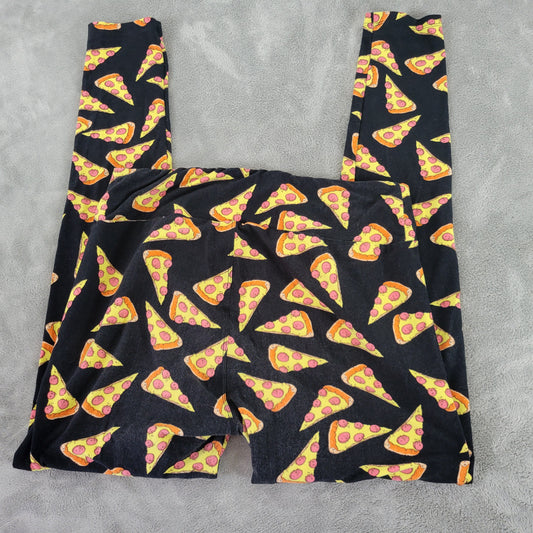 LuLaRoe TC Leggings Tall Curvy Pepperoni Pizza Party Food Pants 12-18 NOV122XE