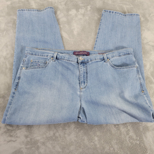 Gloria Vanderbilt Amanda Womens Plus Size 20W Medium Wash Straight Jeans SL60E