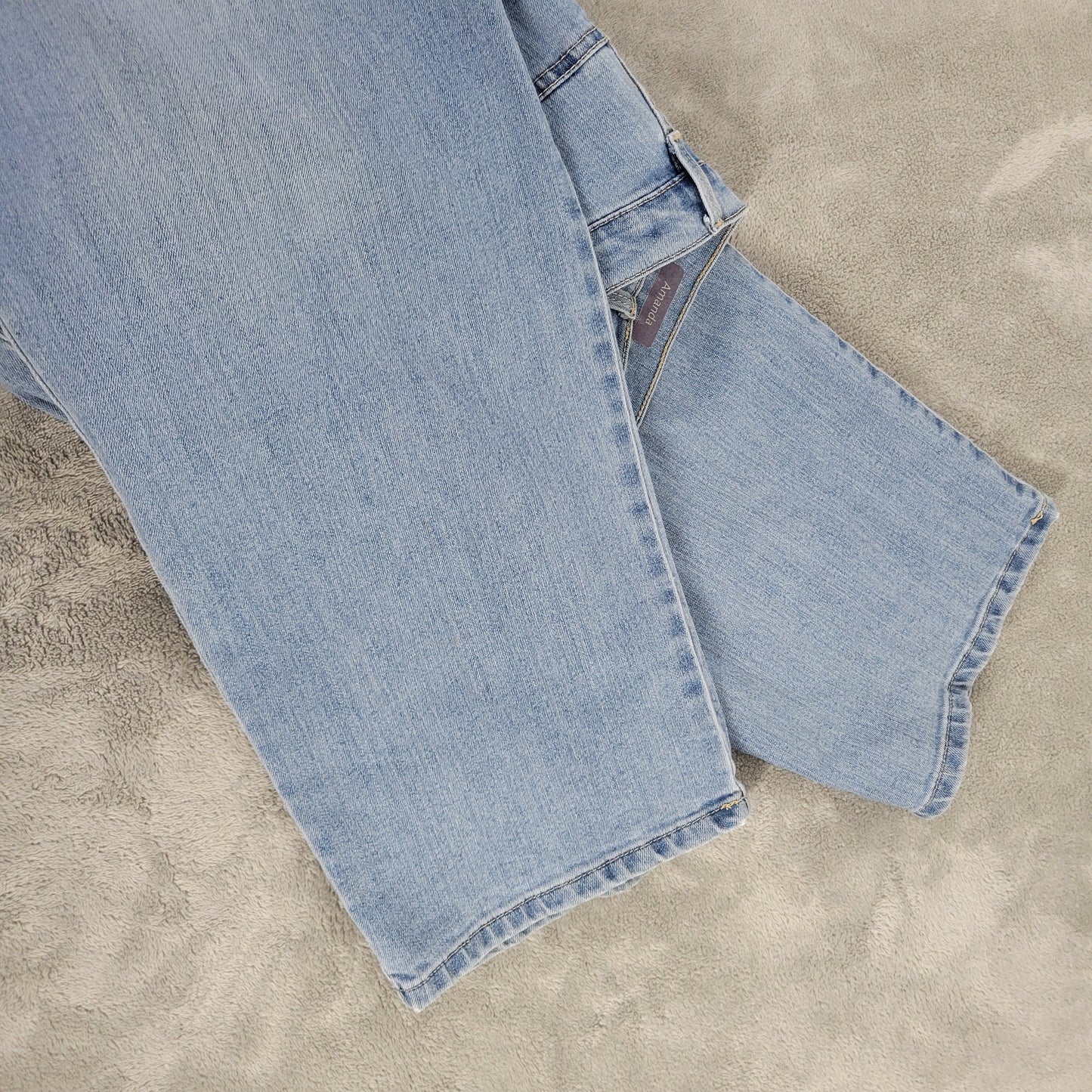 Gloria Vanderbilt Amanda Womens Plus Size 20W Medium Wash Straight Jeans SL60E