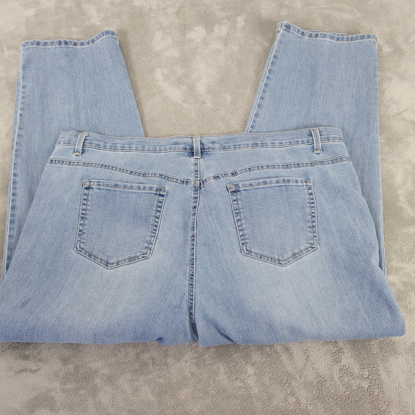 Gloria Vanderbilt Amanda Womens Plus Size 20W Medium Wash Straight Jeans SL60E