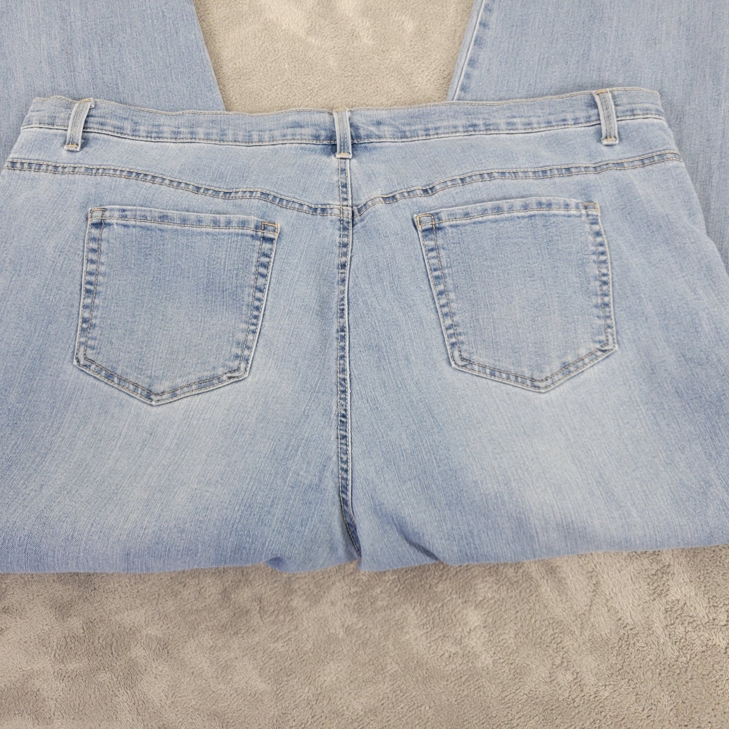 Gloria Vanderbilt Amanda Womens Plus Size 20W Medium Wash Straight Jeans SL60E