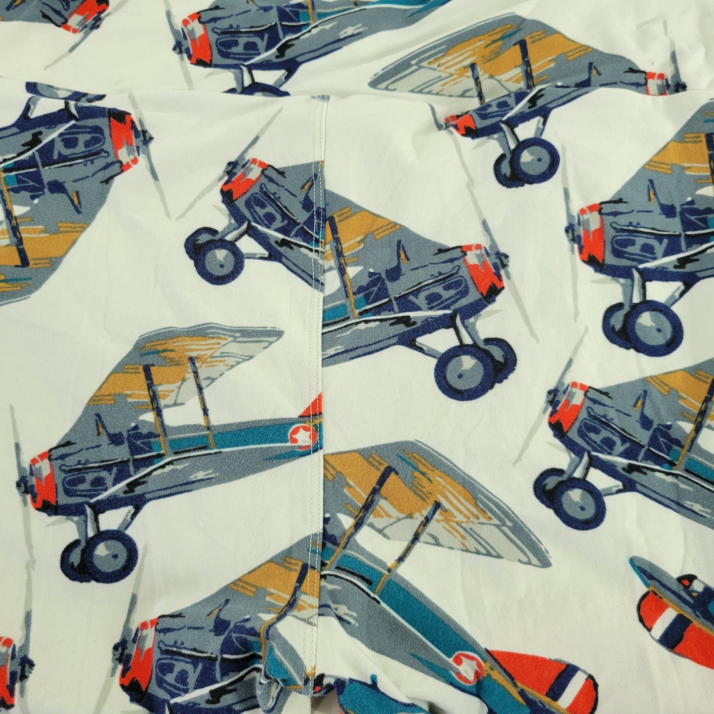 LuLaRoe TC Leggings Tall Curvy Vintage Biplanes Retro Aviation Pants NOV1XE