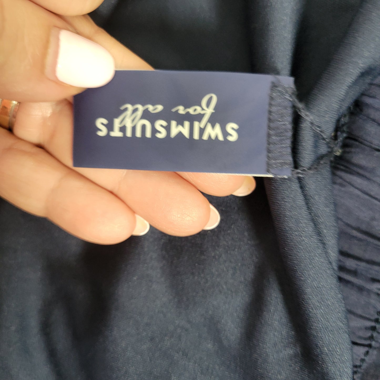 Swimsuits For All Womens 34/36 Plus Size Blue Swim Shorts Pockets Lined BLU159E