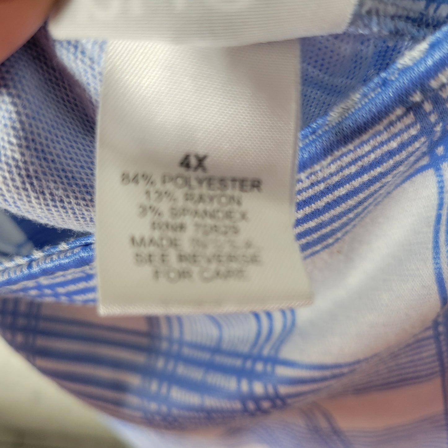 Rue+ Womens Plus Size Plaid Slip Dress Blue White Open Back PLA66E