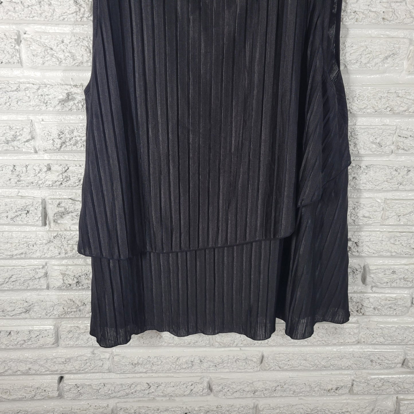 Alfani Womens XL Black Sleeveless Top Round Neck Blouse Tank Shell BLA171E