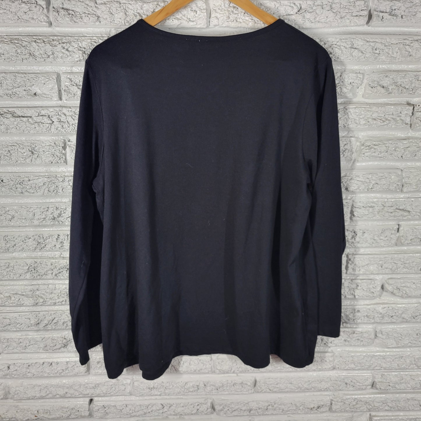 Cato Womens 18W 20W Plus Size Black Halloween Tee Long Sleeve NOV144XE