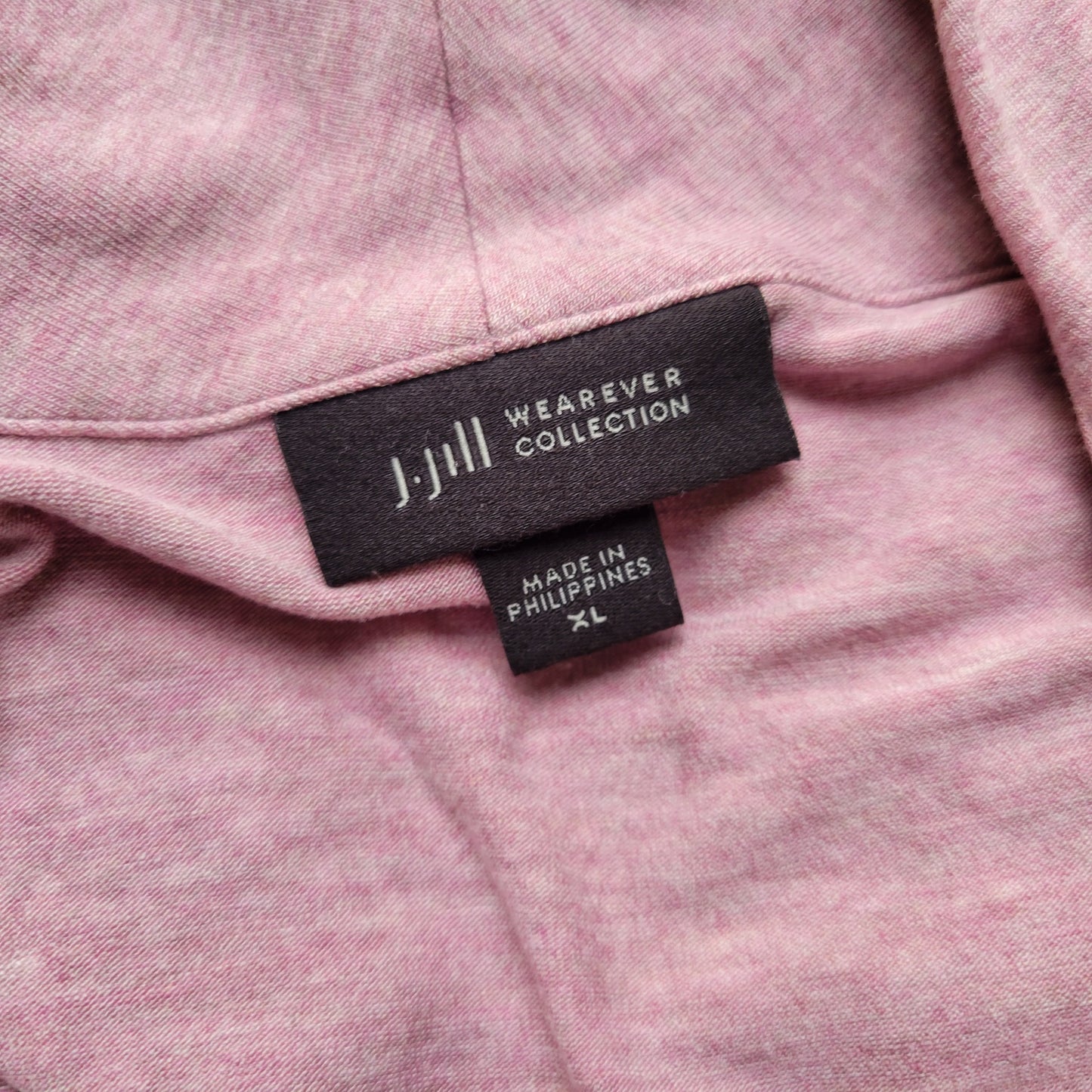 J Jill Wearever Womens XL Lavender Heather V-Neck Long Sleeve Blouse Top PUR18E