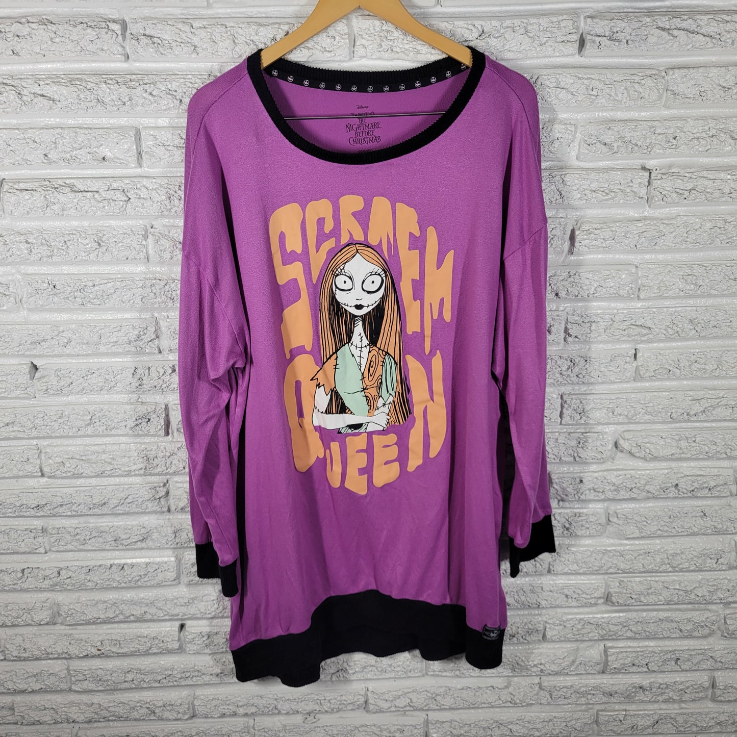Disney Nightmare Before Christmas Sally Scream Queen Pajama Top XL NOV156E