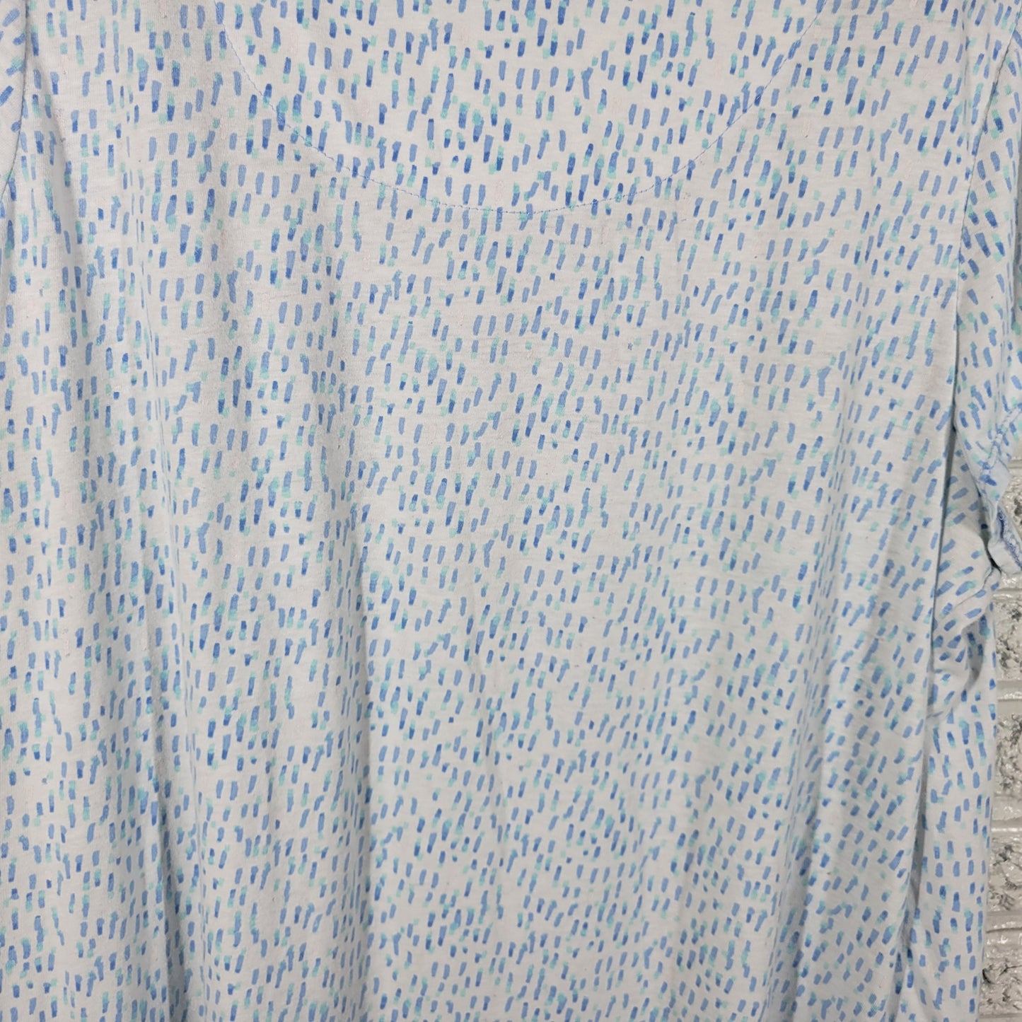 Secret Treasures Womens Nightgown 2X Plus Blue Raindrop Short Sleeve A9XE