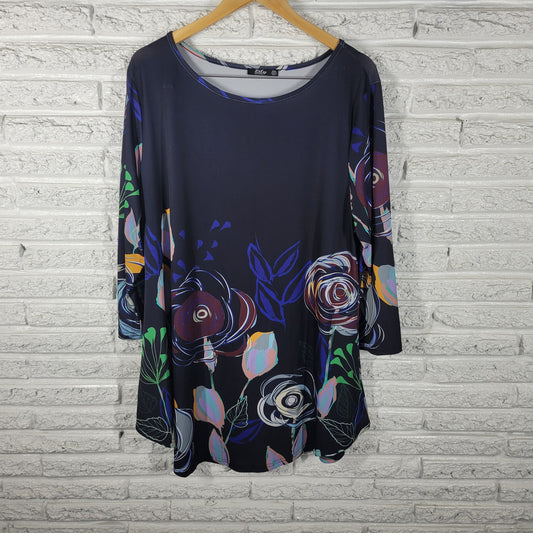 Lily By Firmiana Womens Mini Dress 2XL Plus Multicolor 3/4 Sleeve FLO162XE