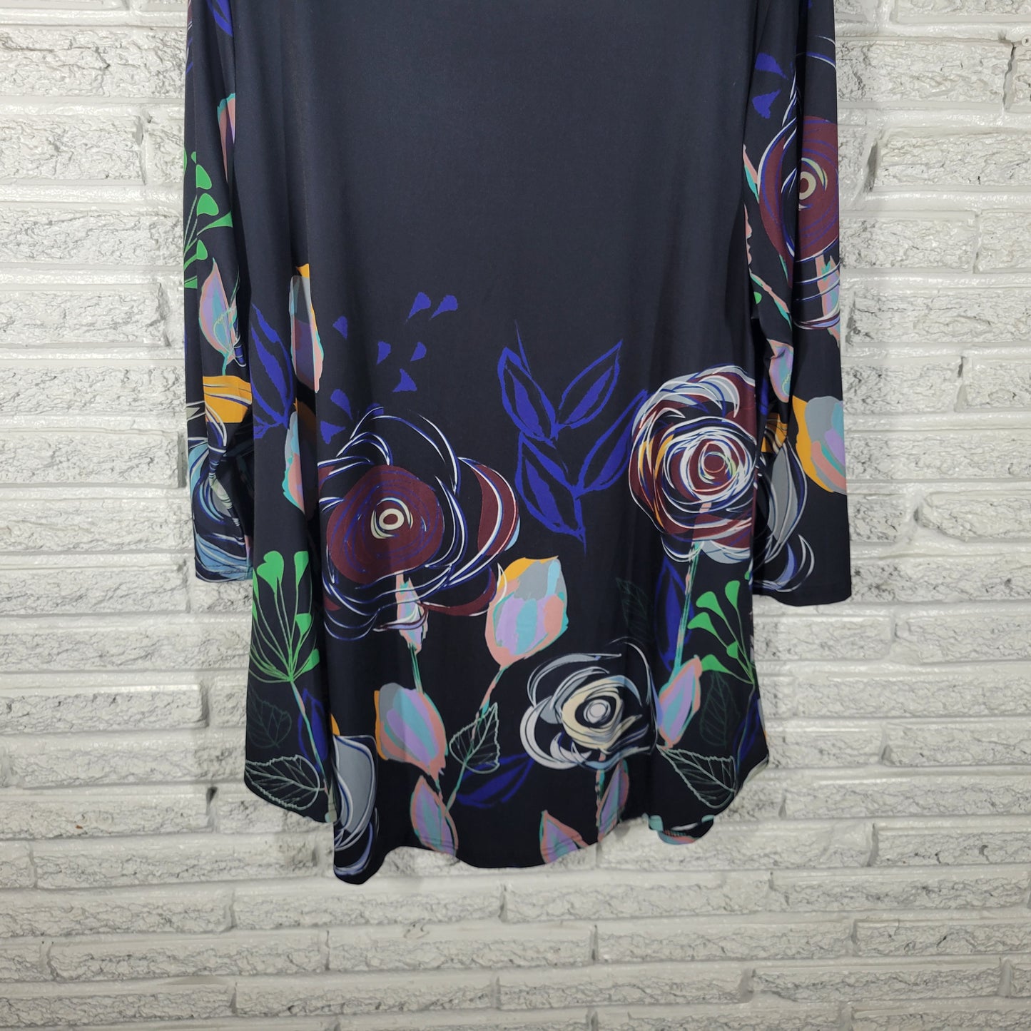 Lily By Firmiana Womens Mini Dress 2XL Plus Multicolor 3/4 Sleeve FLO162XE