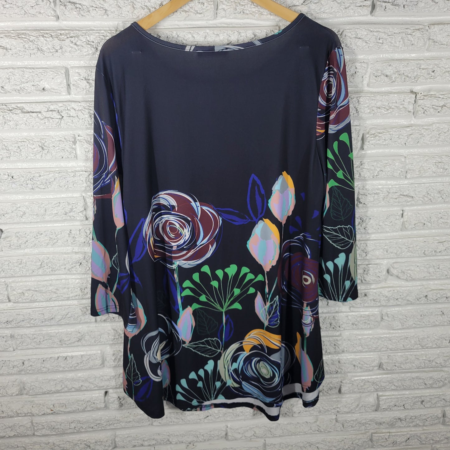 Lily By Firmiana Womens Mini Dress 2XL Plus Multicolor 3/4 Sleeve FLO162XE
