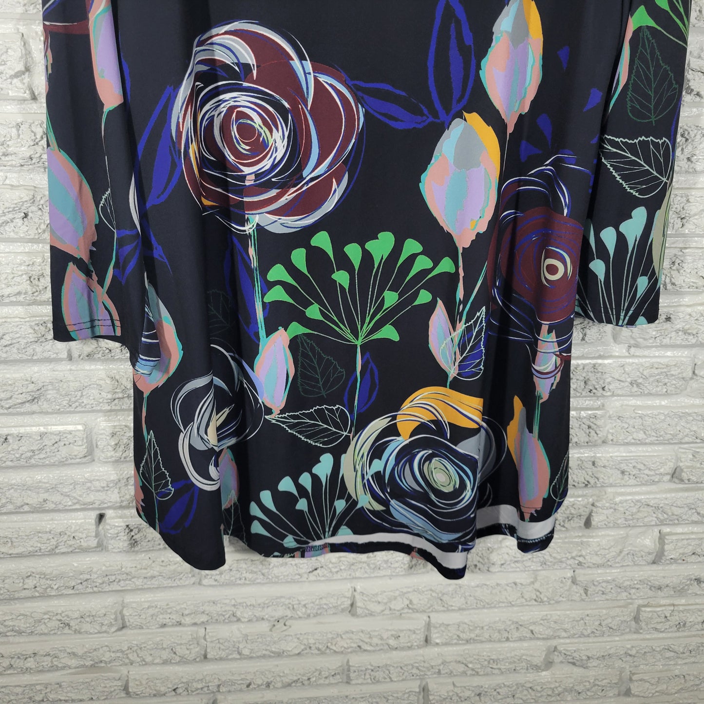 Lily By Firmiana Womens Mini Dress 2XL Plus Multicolor 3/4 Sleeve FLO162XE