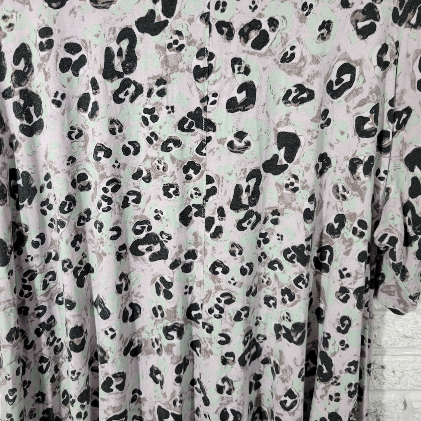 LOGO Lori Goldstein Womens 3X Animal Print Short Sleeve Tunic Shirt ANI44E