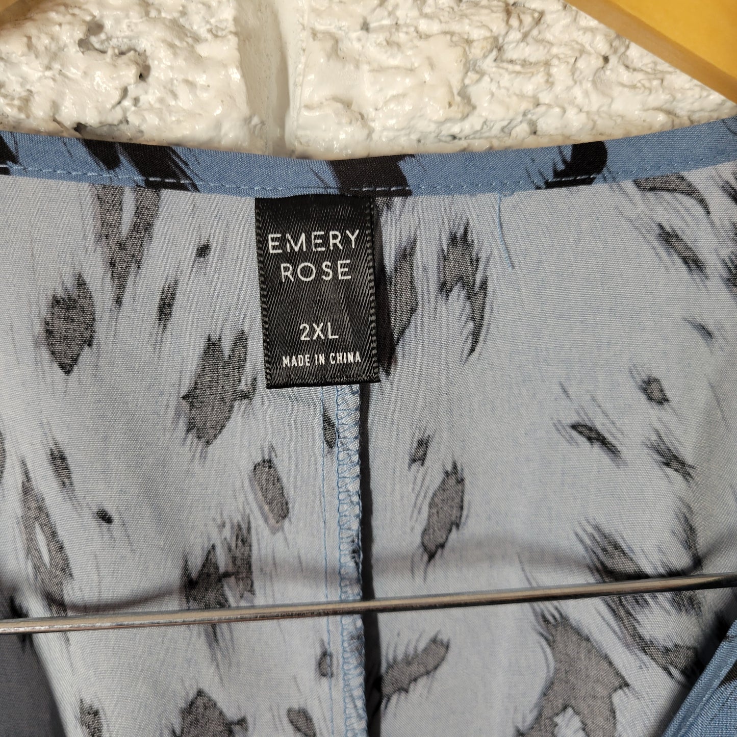 Emery Rose Womens Plus 2XL Dress Fit Flare Mini Sleeveless Blue Black WAT53E