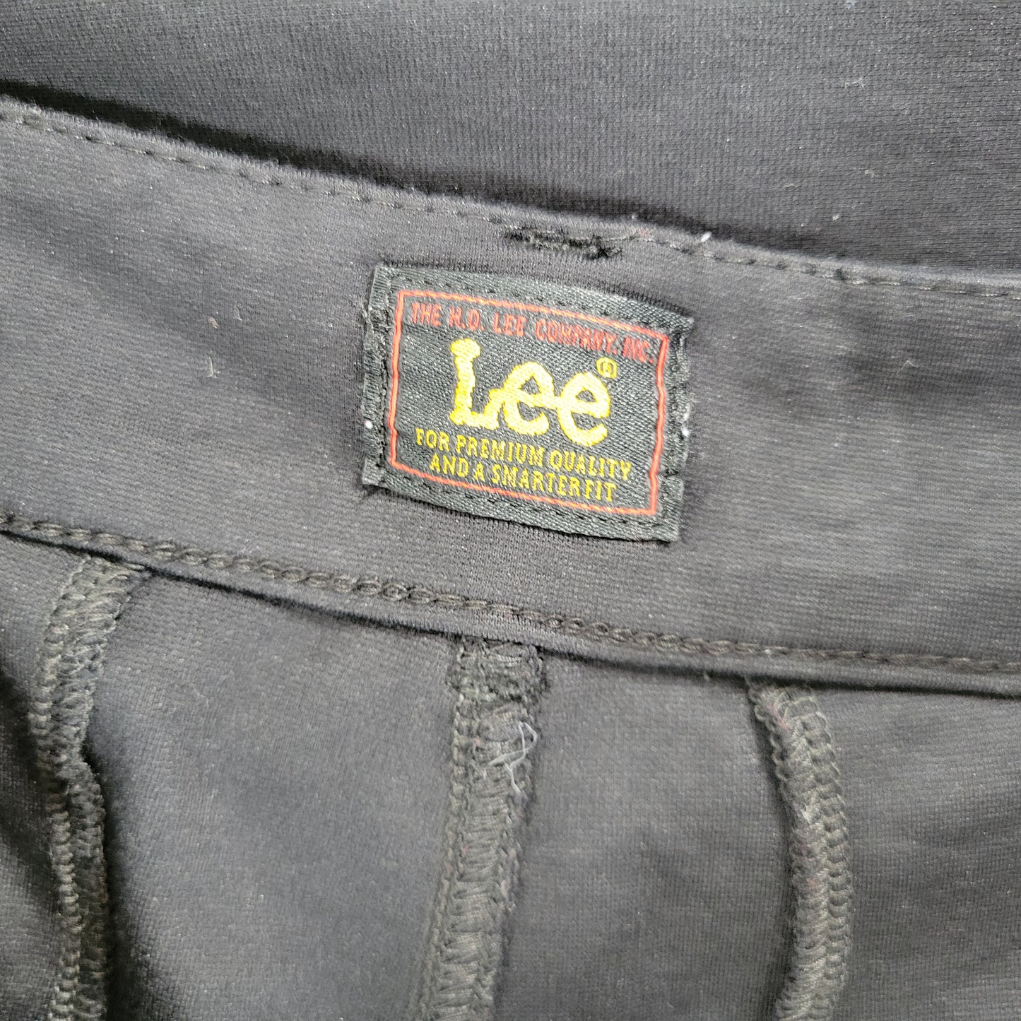 Lee Womens Black Pants XL Regular Fit Pull On Elastic Waist Pockets SL35E