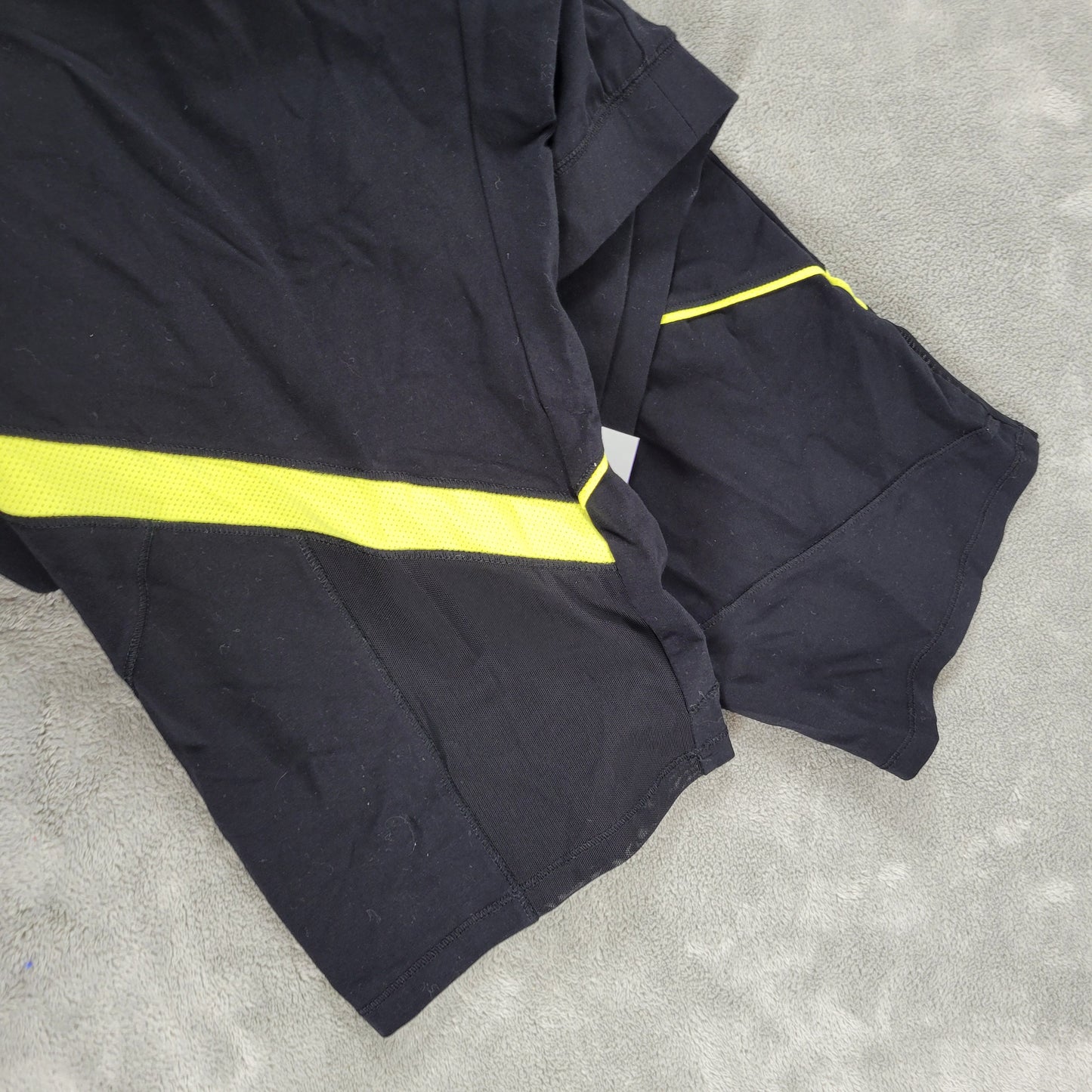 Catherines Womens 5X Plus Black Mesh Hem Capri Pants Cotton Blend CAP13E