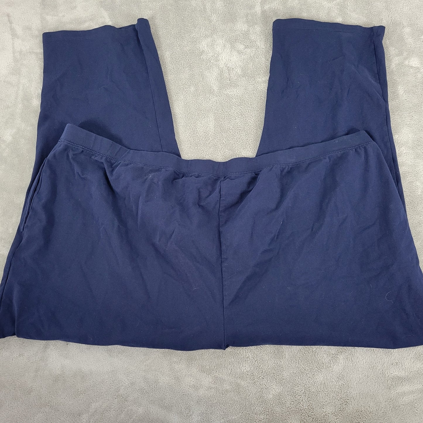 Catherines Suprema Womens 4X Plus Petite Blue Capri Pants Cotton BLU53E