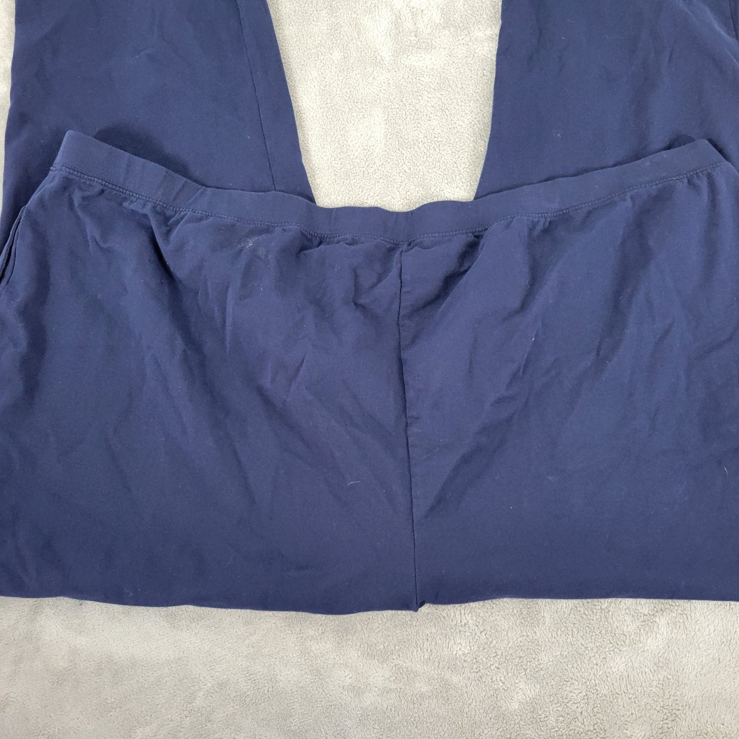 Catherines Suprema Womens 4X Plus Petite Blue Capri Pants Cotton BLU53E