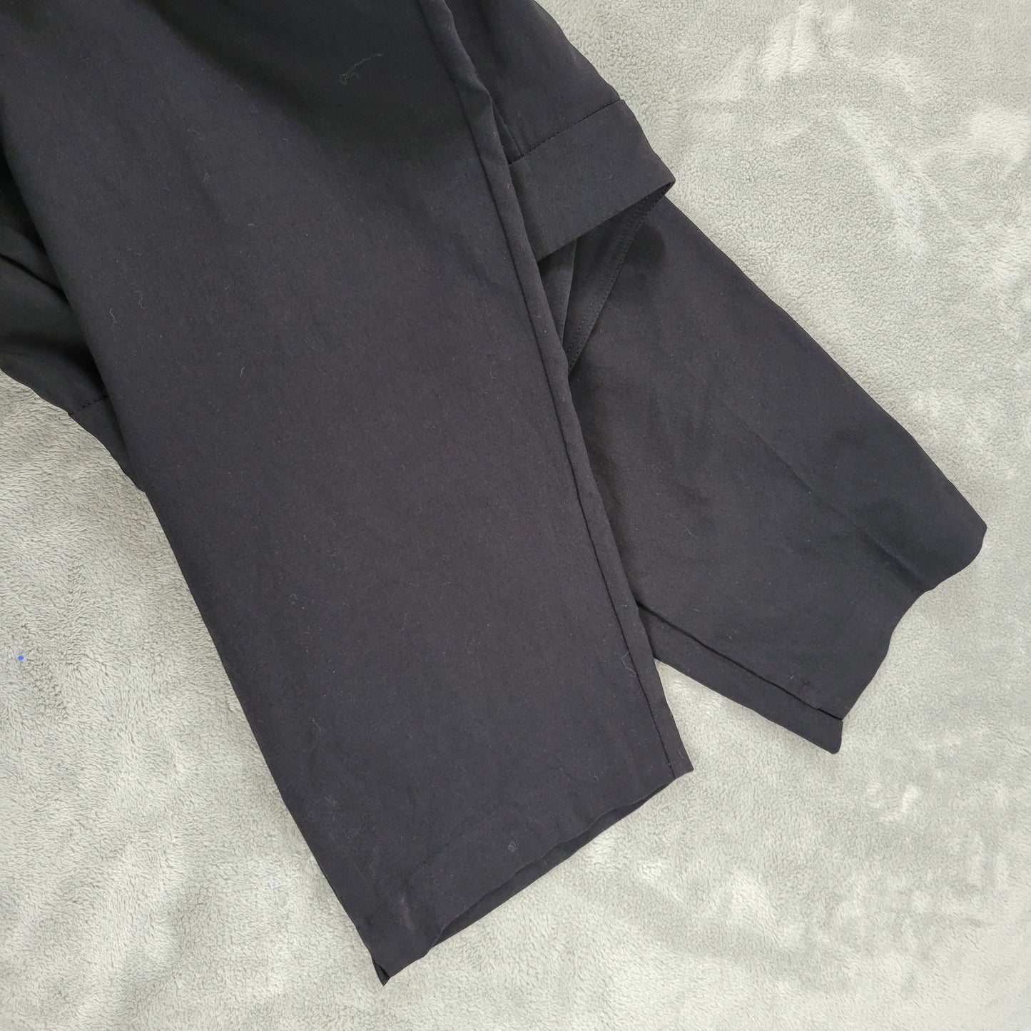 Zac & Rachel Womens 20W Black Cropped Dress Pants Straight Leg Pockets BLA178E